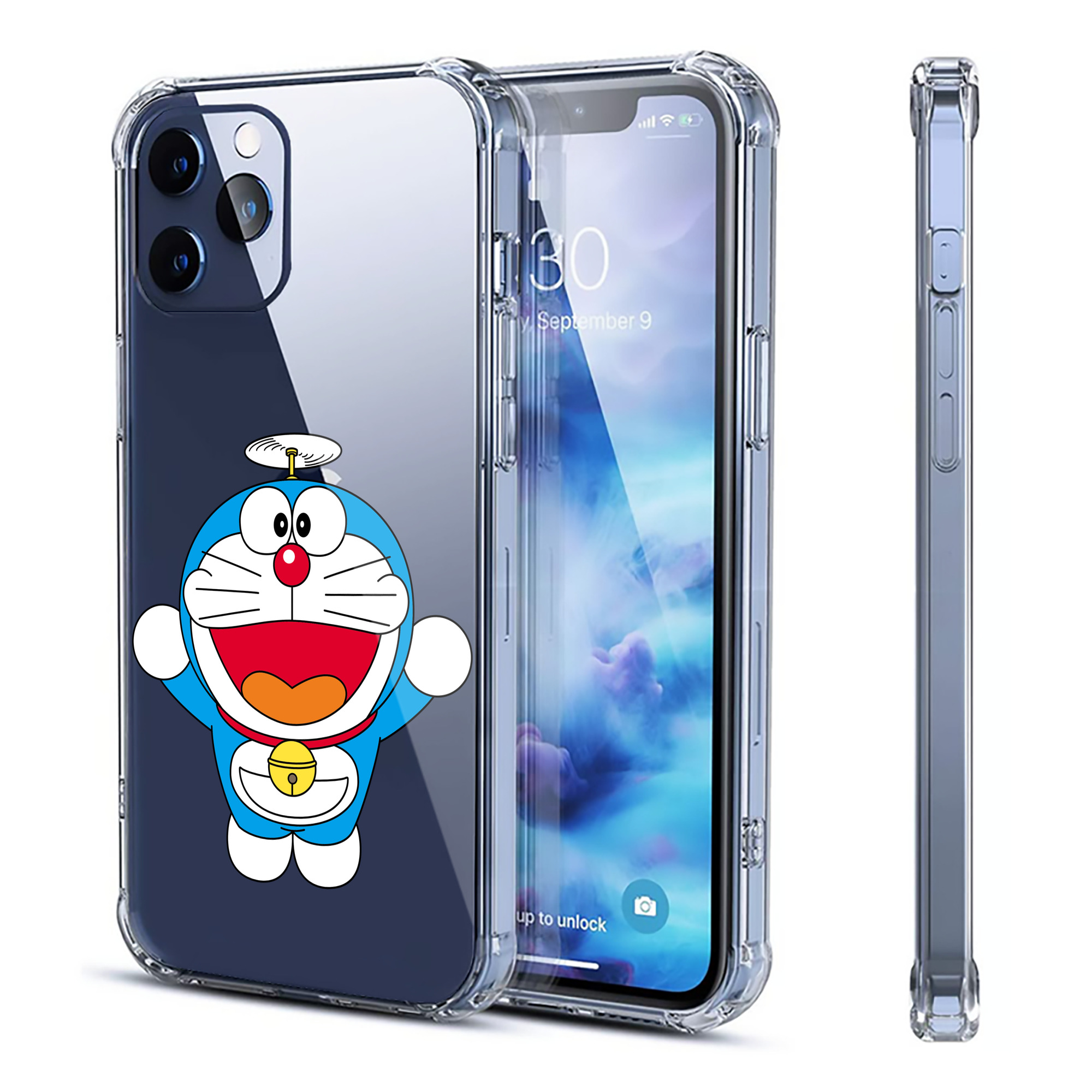 （画像用） ドラえもん Doraemon 【iPhone 12シリーズ対応】透明スマホケース（クリアソフトケース）